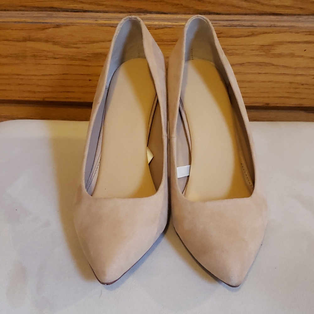 Nude Suede Heels